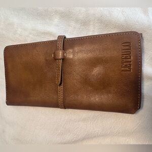 Leteulo Tan Leather Women's Wallet